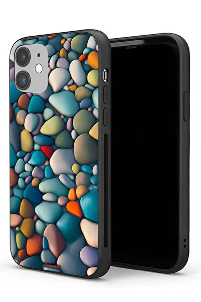 Tolwak غطاء حماية لجهاز Apple iPhone 11 بنمط تجريدي من الأحجار