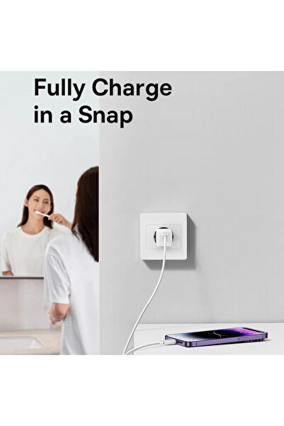 Baseus Charger Type-C, Fast Charging, GaN, 30W - (CCGN070603) - Blue