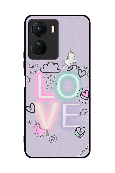 Covernex غطاء حماية لهاتف فيفو Y16 - قلب حلو وحب وحيد القرن