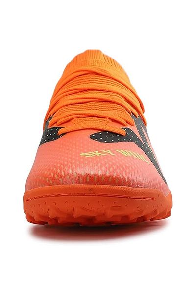 MBrands football boots, 9678 with ankle strap, sewn on top, for synthetic turf, orange 40