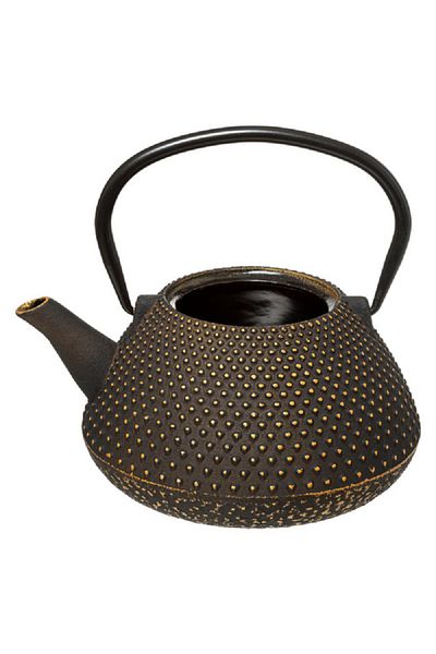Secret de Gourmet Durable Cast Iron Teapot Brown and Gold 800ml