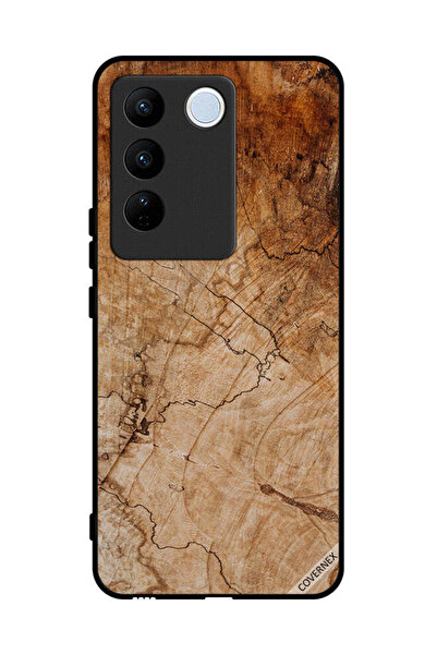 Covernex غطاء حماية لهاتف Vivo V27 بنمط خشبي عتيق