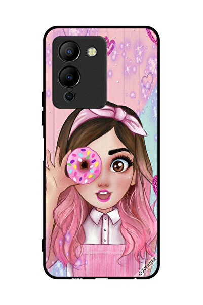 Covernex غطاء حماية لهاتف Infinix Note 12 Pro 5G برسومات فتاة محبة للدونات