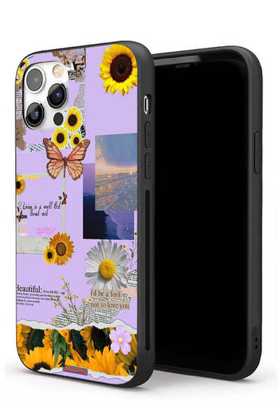 Tolwak جراب حماية لجهاز Apple iPhone 11 Pro بملصقات عباد الشمس الجميلة