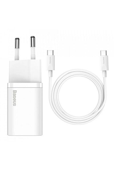 Baseus Type-c Pd25w Charger Type-c Cable - (TZCCSUP-L02) - White
