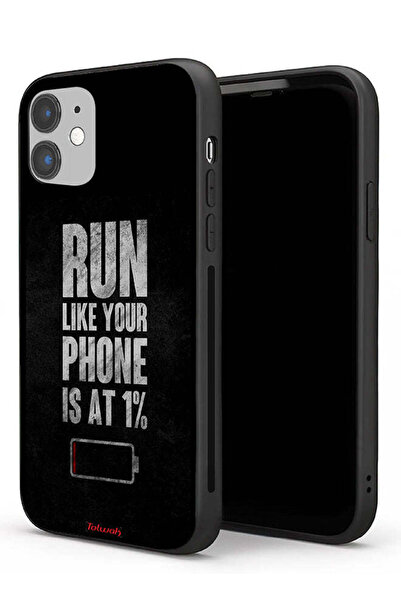 Tolwak Apple iPhone 11 Protective Case Run Like Your Phone Is At 1 Percent
