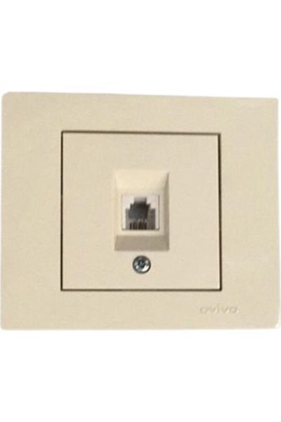 OVİVO Grano Cream Numeris Telephone Socket Rj11-Cat3 (Product Is Frameless)