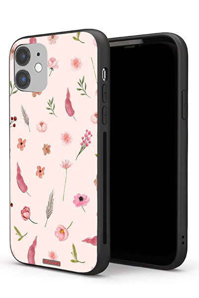 Tolwak Apple iPhone 11 Protective Case Leaves And Roses Pattern