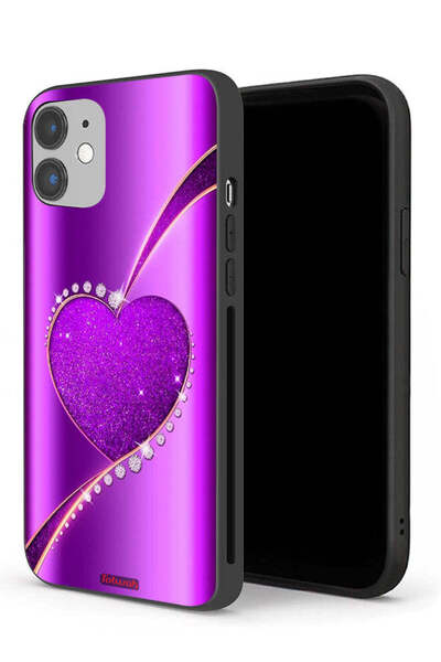 Tolwak غطاء حماية لامع على شكل قلب لهاتف Apple iPhone 12 mini