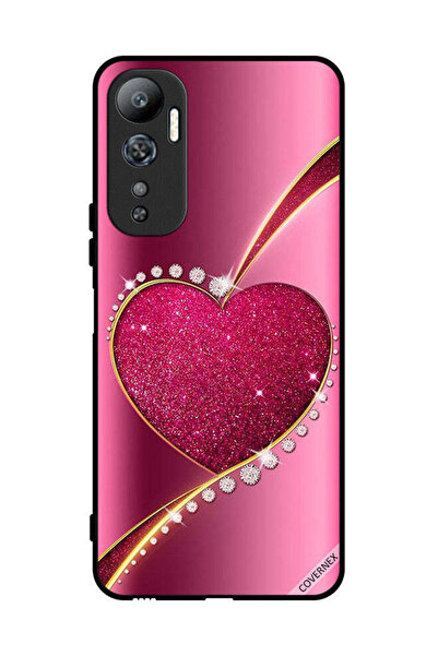 Covernex غطاء حماية لهاتف Infinix Hot 20 بتصميم قلب لامع من الألماس
