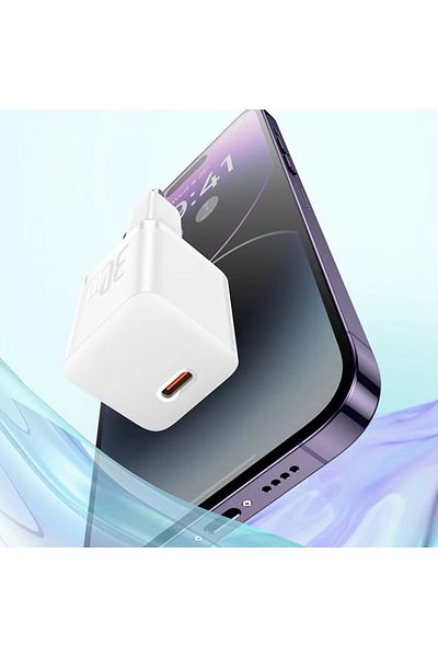 Baseus Charger Type-c, Fast Charging, Gan, 30w - (CCGN070705) - Purple