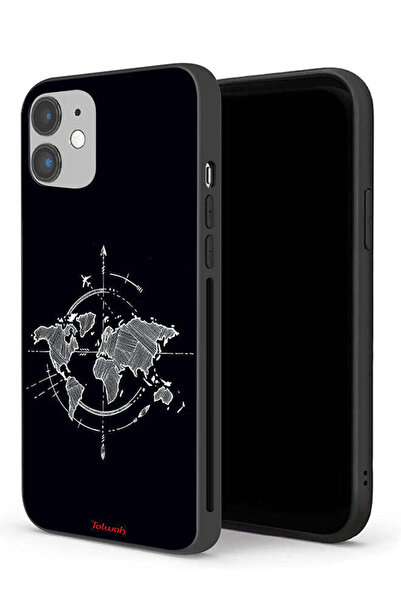 Tolwak جراب حماية لجهاز Apple iPhone 12 بتصميم فن البوصلة