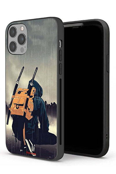 Tolwak غطاء حماية لجهاز آيفون 12 برو من آبل، رسمة سيف ساموراي رقمية