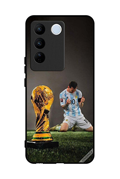 Covernex غطاء حماية لهاتف Vivo V27 مع صورة ليو ميسي وكأس الفيفا