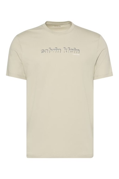 Calvin Klein Erkek Normal Kalıp Yuvarlak Yakalı Desenli %100 Pamuk Kısa Kollu...