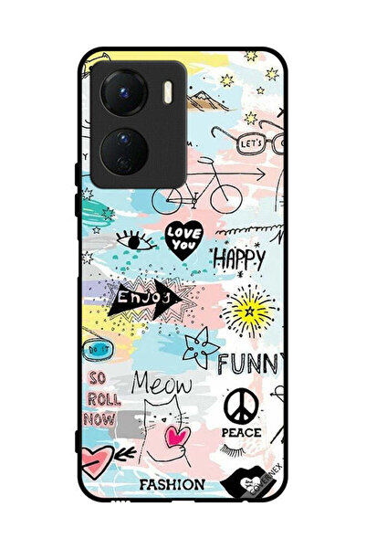Covernex غطاء حماية لهاتف Vivo Y16 Doodle Meow Enjoy