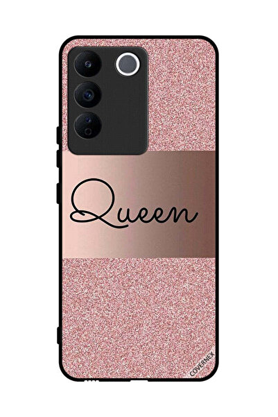 Covernex غطاء حماية لهاتف Vivo V27e بخلفية لامعة من Queen Glitters