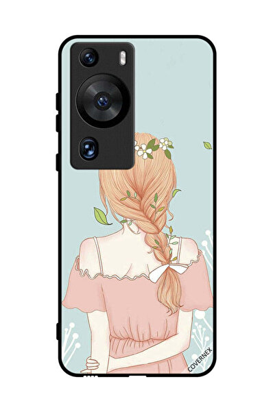 Covernex غطاء حماية لهاتف هواوي بي 60 برو بفتاة واقفة بمظهر لطيف