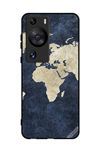 Covernex غطاء حماية لهاتف هواوي بي 60 برو بنمط خريطة على الجينز