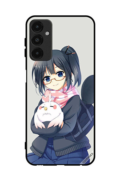 Covernex غطاء حماية لهاتف سامسونج جالاكسي A14 5G، رسم فتاة تحمل حيوانًا أليفًا