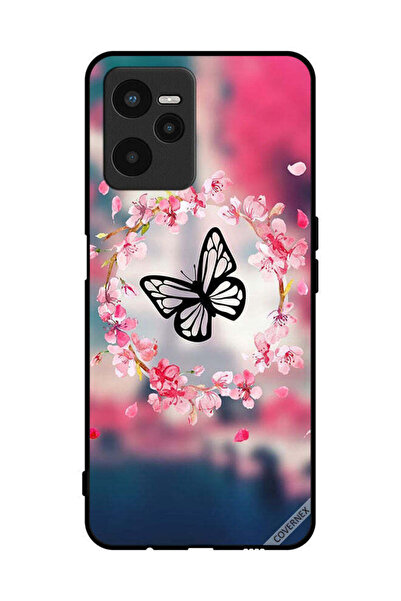 Covernex غطاء حماية لهاتف Realme C35 - فراشة في حلقة زهرة