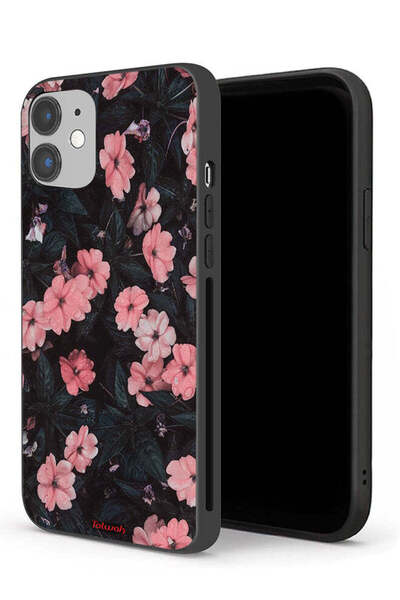 Tolwak جراب حماية لجهاز Apple iPhone 12 mini - زهر الخوخ والورود الصغيرة