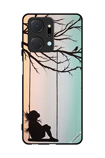 Covernex غطاء حماية لهاتف Honor X7a - رسمة فتاة صغيرة حزينة