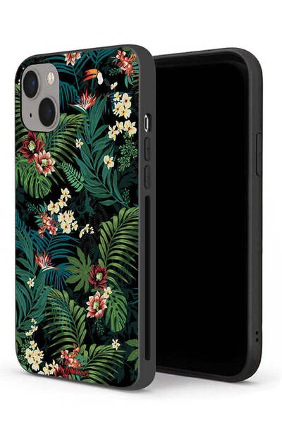 Tolwak غطاء حماية لجهاز Apple iPhone 13 mini بنقشة أوراق استوائية