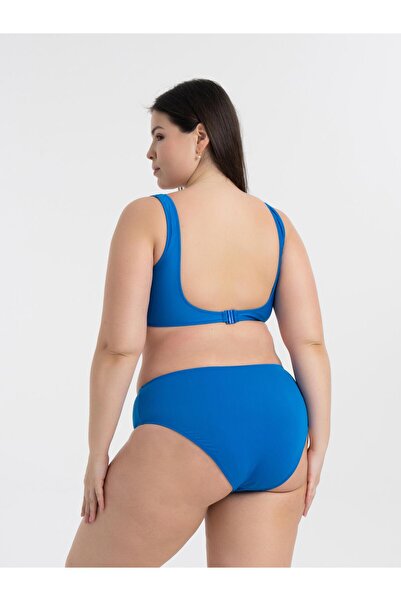 AQUAVİVA Women's Saks Plus Size Quinn Double Breasted Detailed Gathering Bikini Set