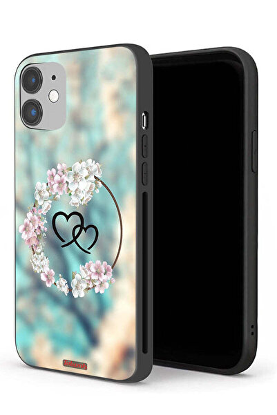 Tolwak جراب حماية لجهاز Apple iPhone 12 mini بتصميم قلوب في فن الخاتم