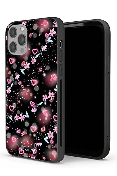 Tolwak جراب حماية لجهاز Apple iPhone 12 Pro Max برسومات قلوب وزهور صغيرة