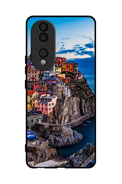 Covernex غطاء حماية لهاتف Honor 70 - منازل ملونة على البحر