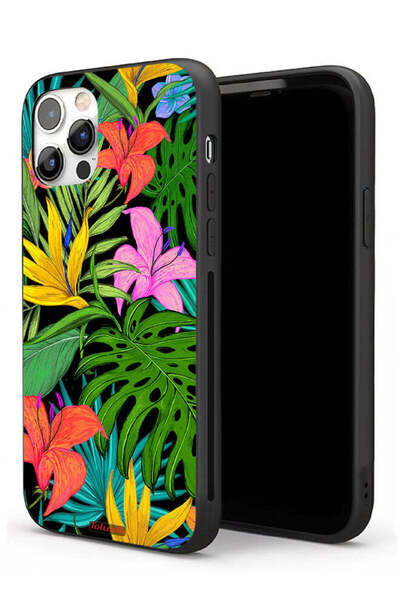 Tolwak جراب حماية لجهاز Apple iPhone 11 Pro بنمط زهور استوائية وأوراق الشجر