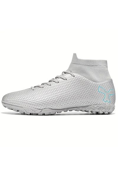 MBrands football boots with ankle support 7.5 for synthetic turf, gray color 43