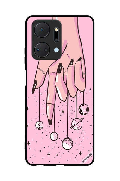 Covernex Protective Case Cover For Honor X7a Planets Hanging From Fingers