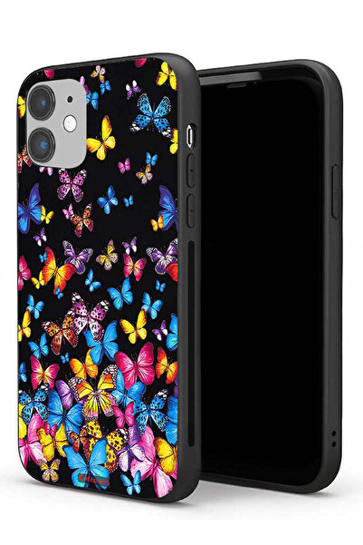 Tolwak غطاء حماية لجهاز Apple iPhone 11 بنقشة فراشات ملونة