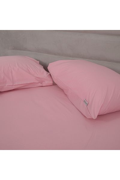Bed N Home SA Duvet cover set, 100% Egyptian cotton, 250 thread count, pink, 2 pillowcases, 240 x 260 cm