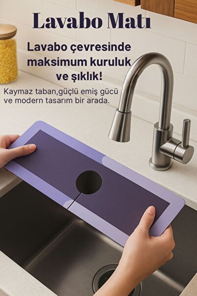 Kelepir Fırsatlar Aveo 1 Adet Su Emici Lavabo Altı Koruma Matı – Kaymaz Taban...