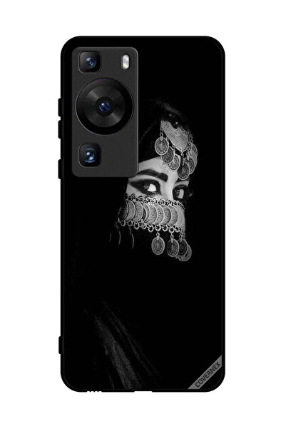 Covernex غطاء حماية لهاتف هواوي بي 60 - فتاة ذات عيون جميلة ووجه مزين بالمجوهرات
