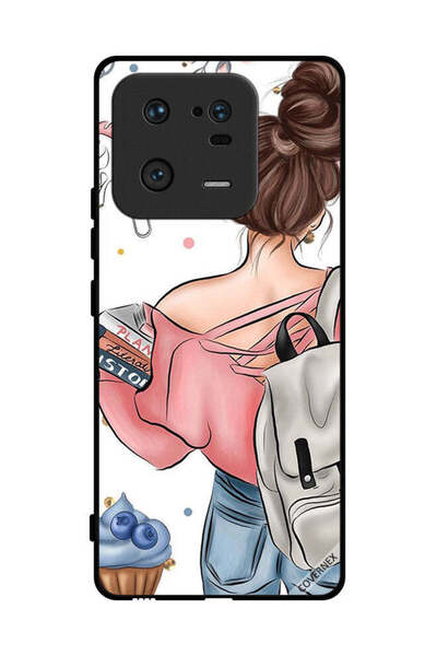 Covernex غطاء حماية لهاتف شاومي 13 برو، مطبوع عليه رسومات يد فتاة