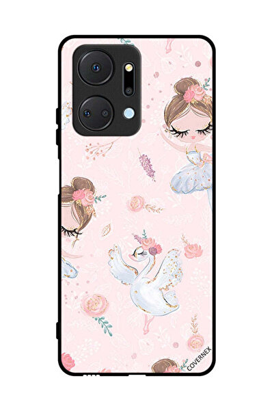 Covernex غطاء حماية لهاتف Honor X7a - فتاة وزهور