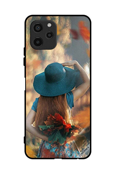 Covernex Protective Case Cover For Huawei Enjoy 50z Hat Girl Hiding Love Leaves
