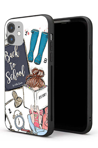 Tolwak Apple iPhone 11 Protective Case Back To School Girl Reading History