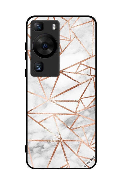 Covernex غطاء حماية لهاتف هواوي بي 60 بخلفية بنمط رخامي