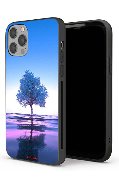 Tolwak جراب حماية لجهاز Apple iPhone 12 Pro Max بتصميم شجرة نيون وانعكاس جسم ...