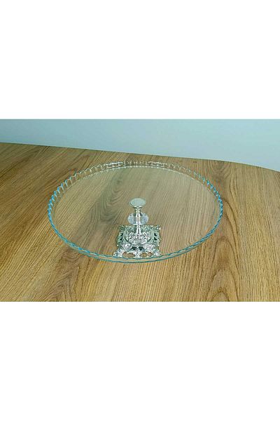 Elta Collection Avangard Silver Casting Footed Round Cake Stand Gorgeous Presentation Stand