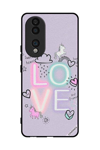 Covernex غطاء حماية لهاتف Honor 70 بتصميم قلب الحب وحيد القرن