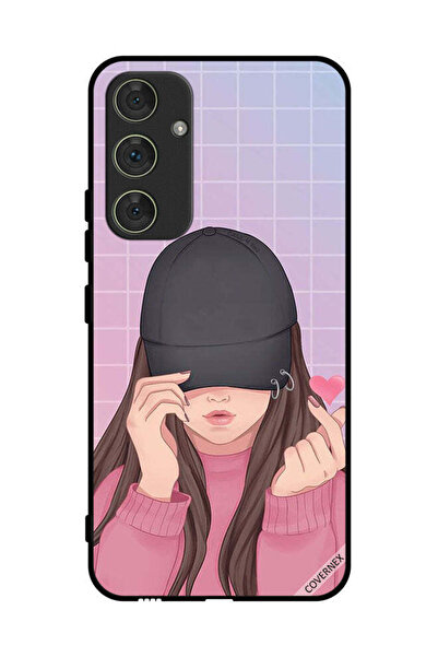 Covernex غطاء حماية لهاتف سامسونج جالاكسي A34 - فتاة ذات قبعة سناب لوف