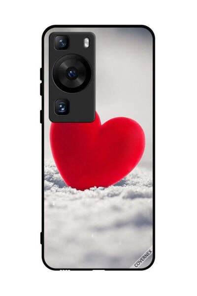 Covernex غطاء حماية لهاتف هواوي بي 60 بتصميم قلب أحمر جميل