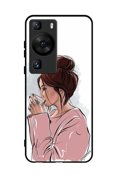 Covernex غطاء حماية لهاتف هواوي بي 60 - فن شرب الشاي لفتاة